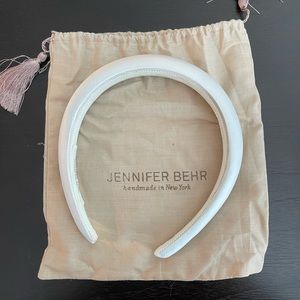 White satin headband